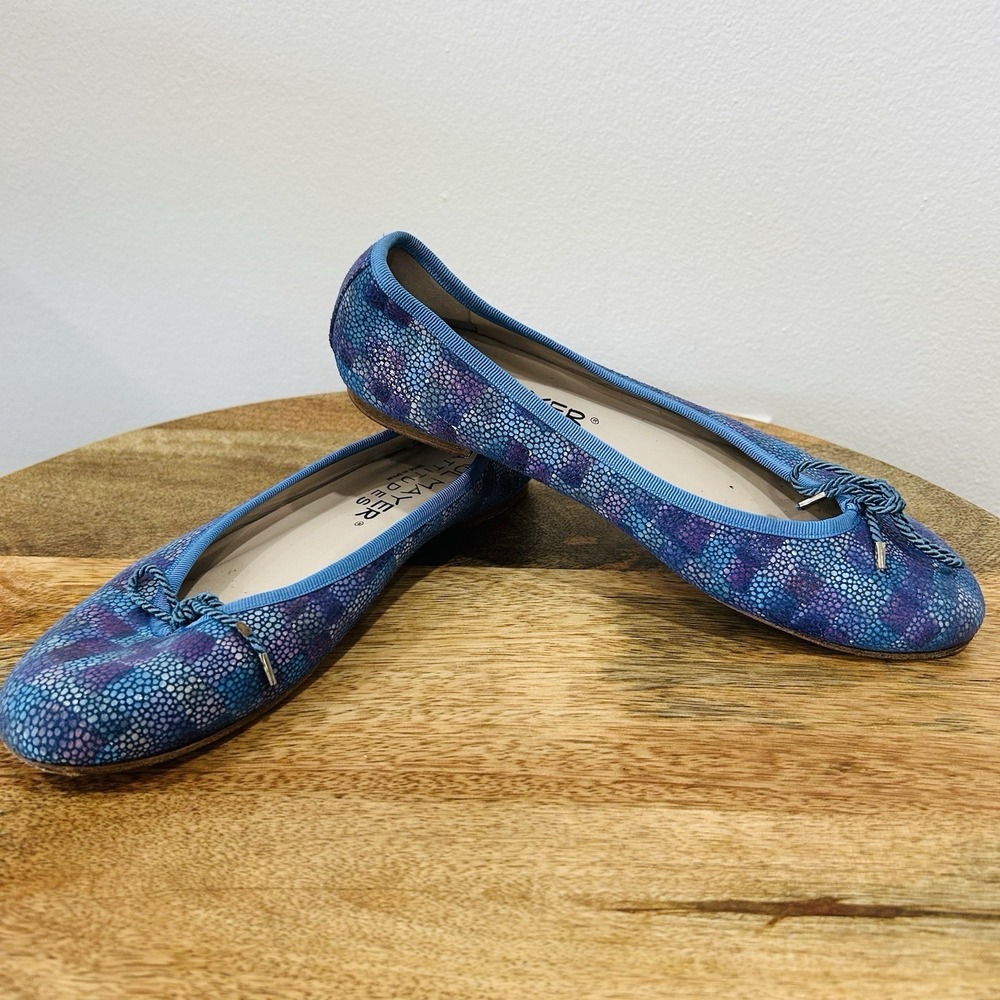 Paul Mayer Attitudes ballet flats in the "Bing Blue Multi" colorway Women's 8 B